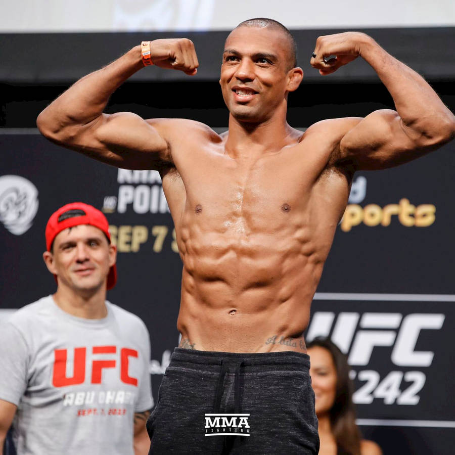 Edson Barboza Flexing Shirtless Wallpaper