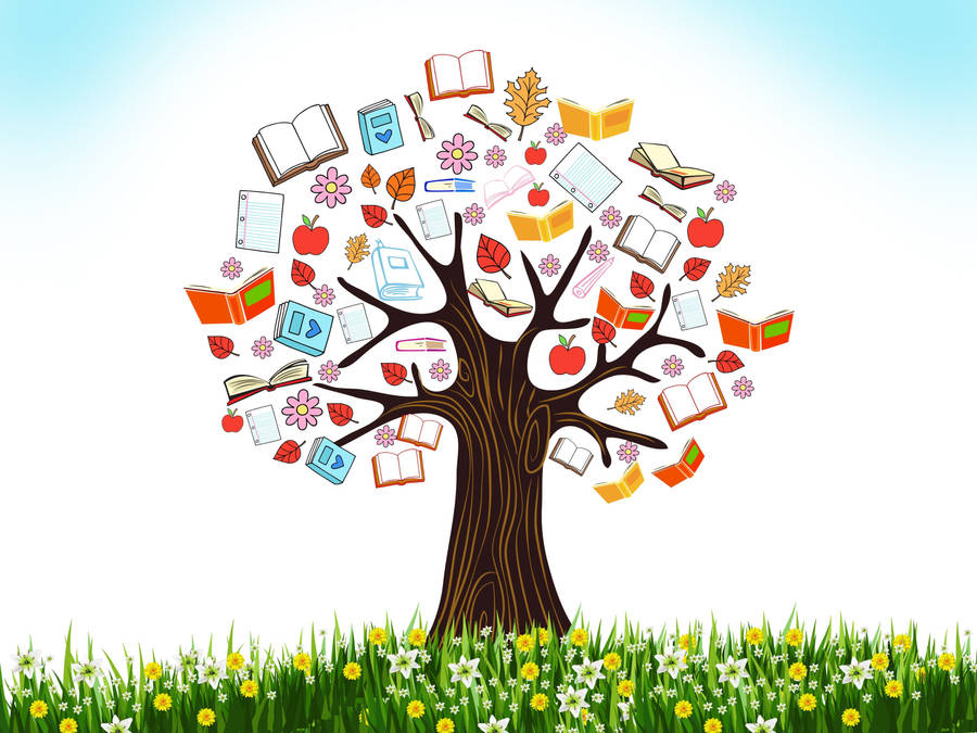 Educational Knowledge Tree Wallpaper