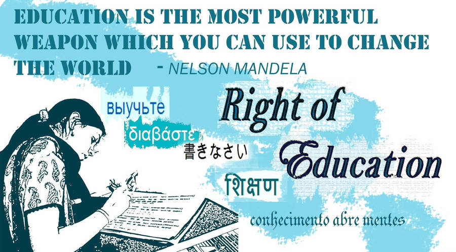 Educational Rights Quote Wallpaper