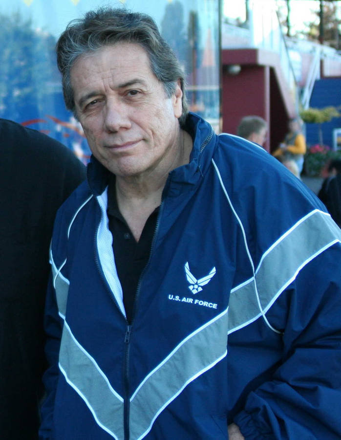 Edward James Olmos In Blue Wallpaper