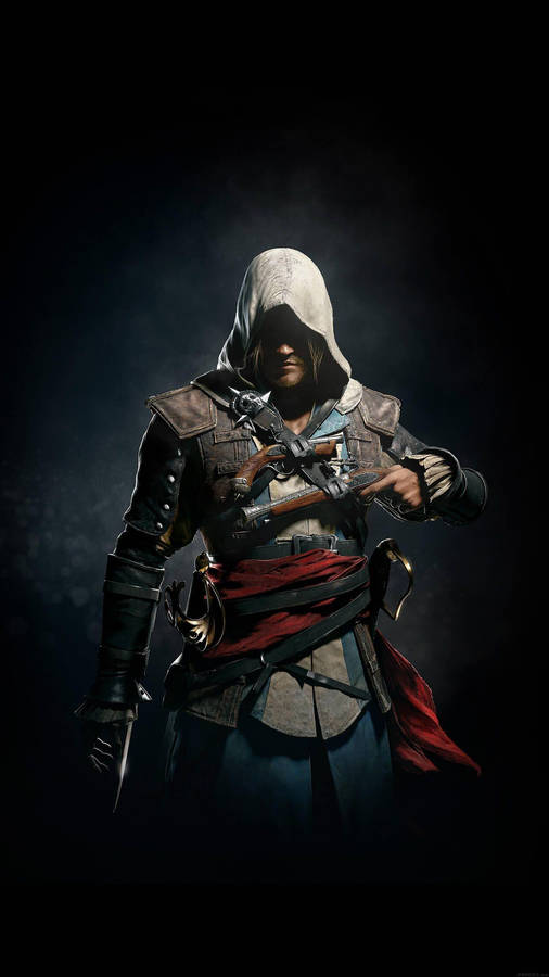 Edward Kenway In Assassin's Creed Action Scene Wallpaper