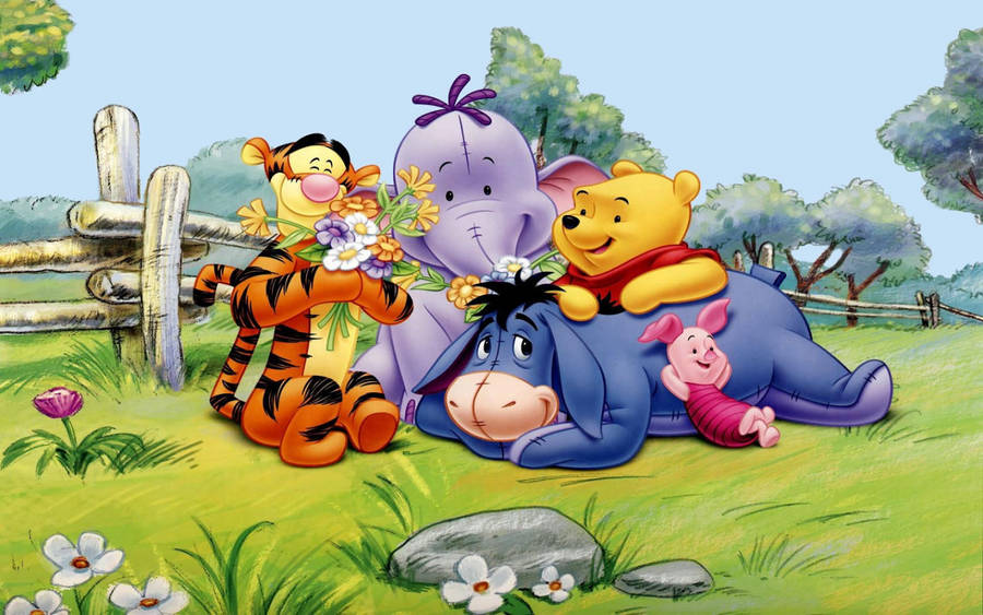 Eeyore Field Play Wallpaper