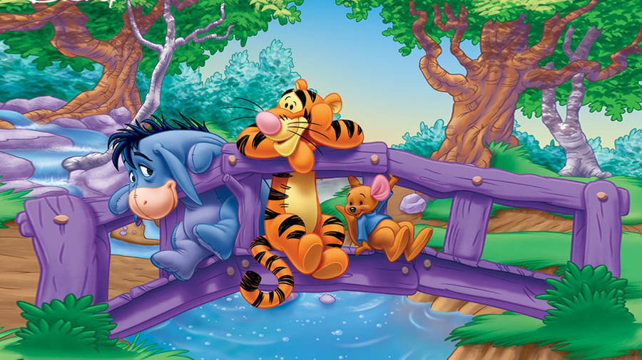 Eeyore Purple Bridge Wallpaper