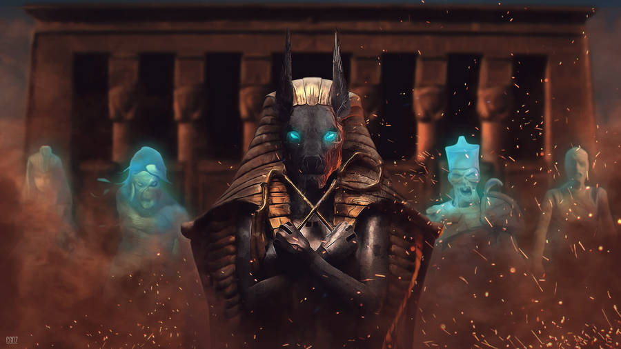 Egypt Anubis Digital Art Wallpaper