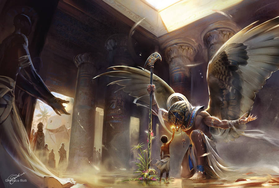 Egyptian Deity Horus Wallpaper