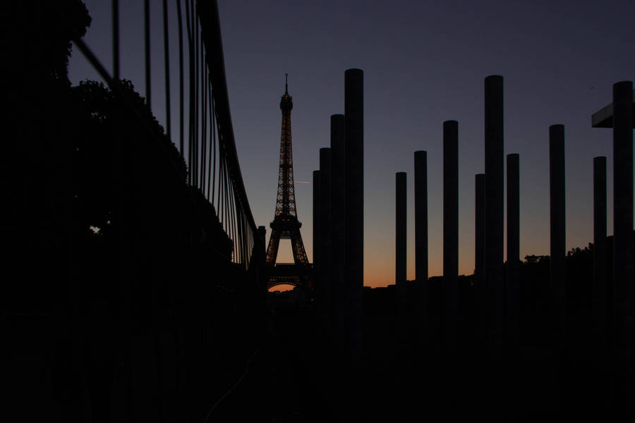 Eiffel Tower Paris Silhouette Wallpaper