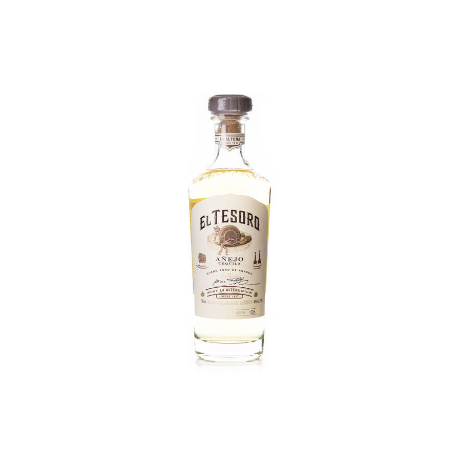 El Tesoro Añejo Bright Tequila Bottle Wallpaper