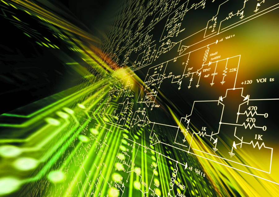 Electronics Motherboard Diagram Wallpaper