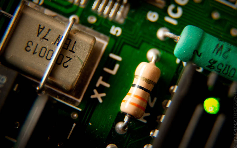 Electronics Resistor In Circuit Board Wallpaper