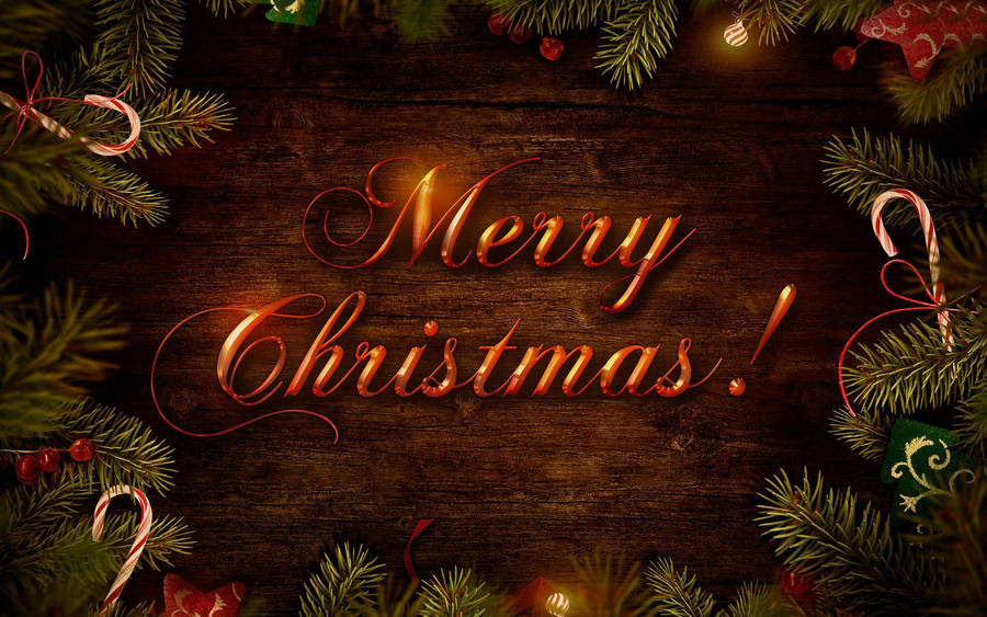 Elegant And Beautiful Christmas Greeting Wallpaper