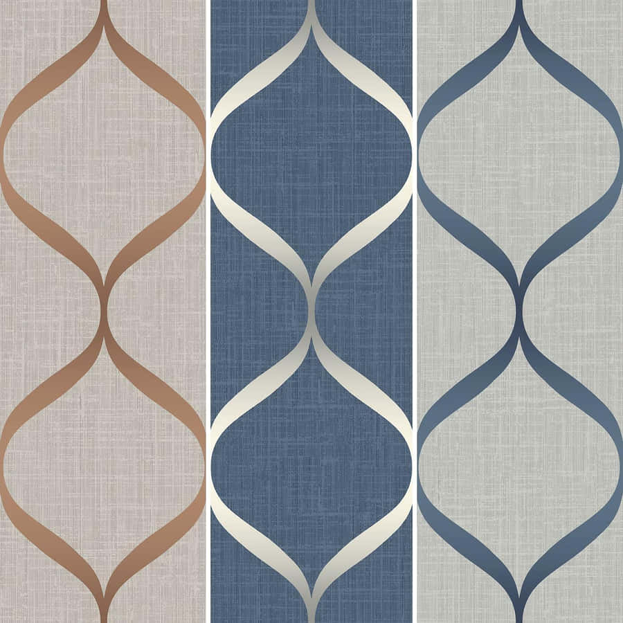 Elegant Blue And Silver Design Wallpaper