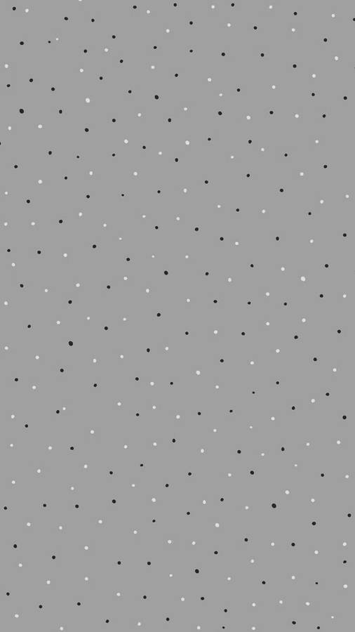 Elegant Grey Iphone With Sleek Polka Dot Pattern Wallpaper