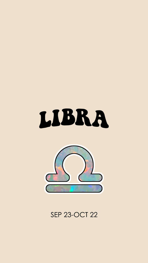 Elegant Libra Astrological Sign Illustration Wallpaper