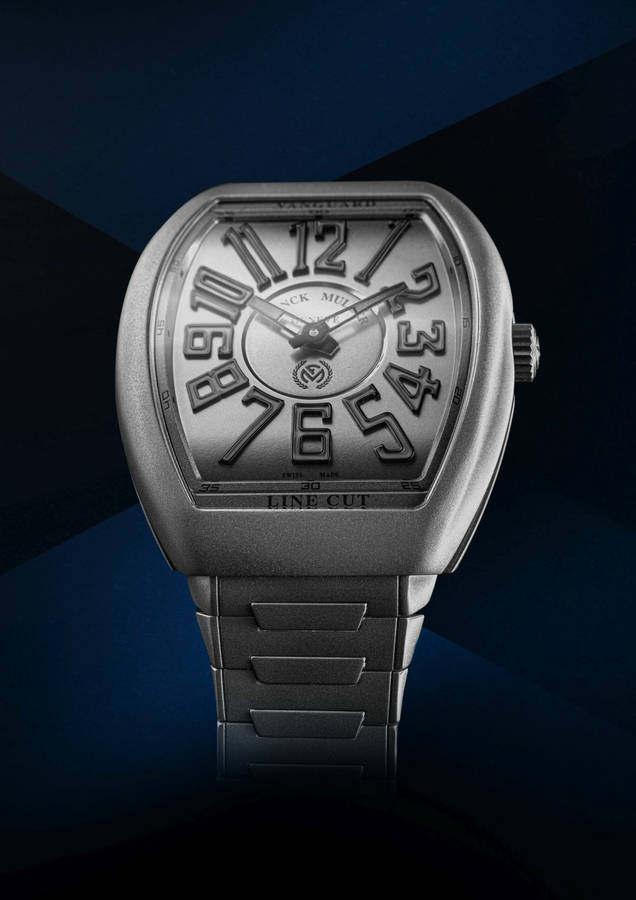 Elegant Luxury With Franck Muller Silver Vanguard Timepiece Wallpaper