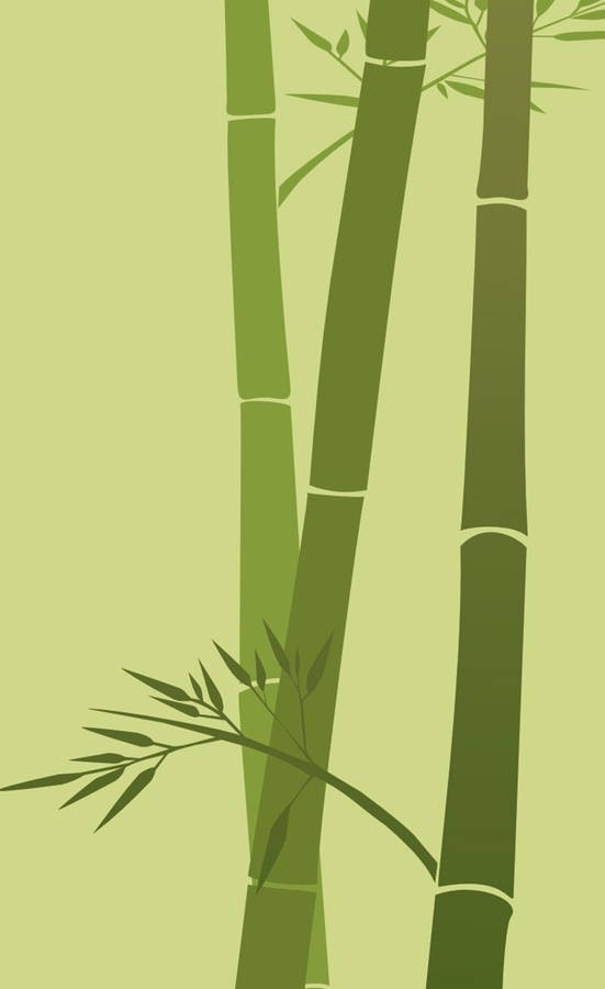 Elegant Minimalist Bamboo Art On Iphone Wallpaper