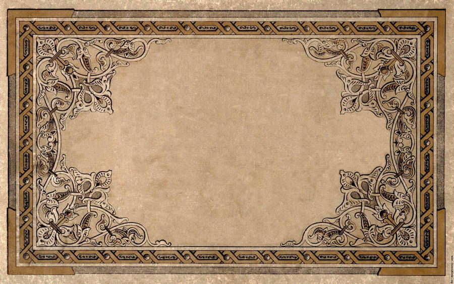 Elegant Old Ornate Border Book Cover Wallpaper