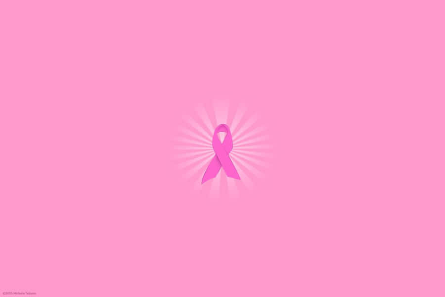 Elegant Pink Ribbon On A White Background Wallpaper