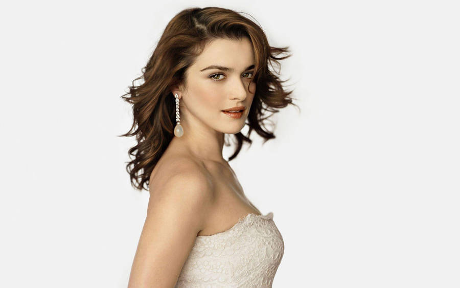 Elegant Rachel Weisz White Tube Wallpaper