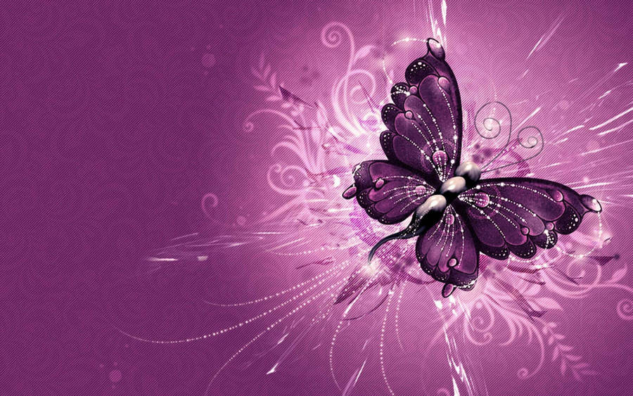 Elegant Violet Butterfly Wallpaper