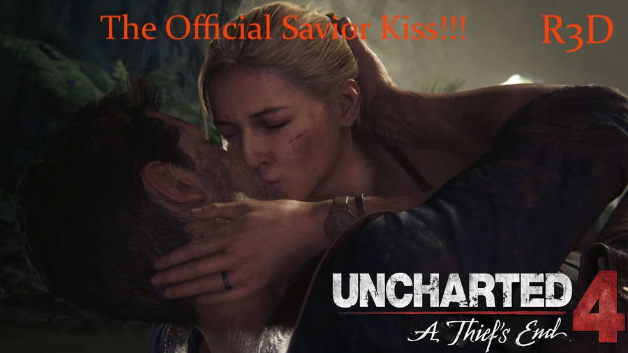 Elena And Nathan Drake Kiss Wallpaper