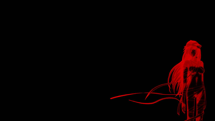 Elfen Lied Red And Black Filter Wallpaper