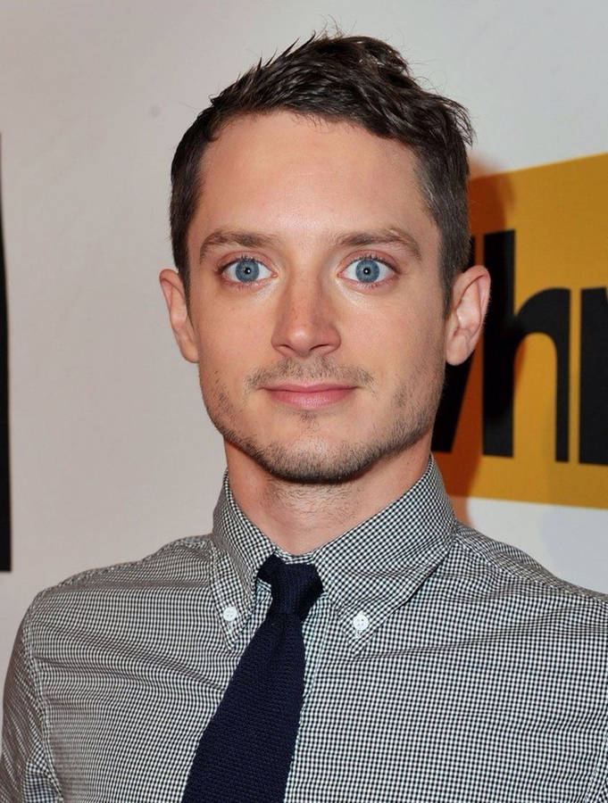 Elijah Wood Button Down Long Sleeve With Necktie Wallpaper