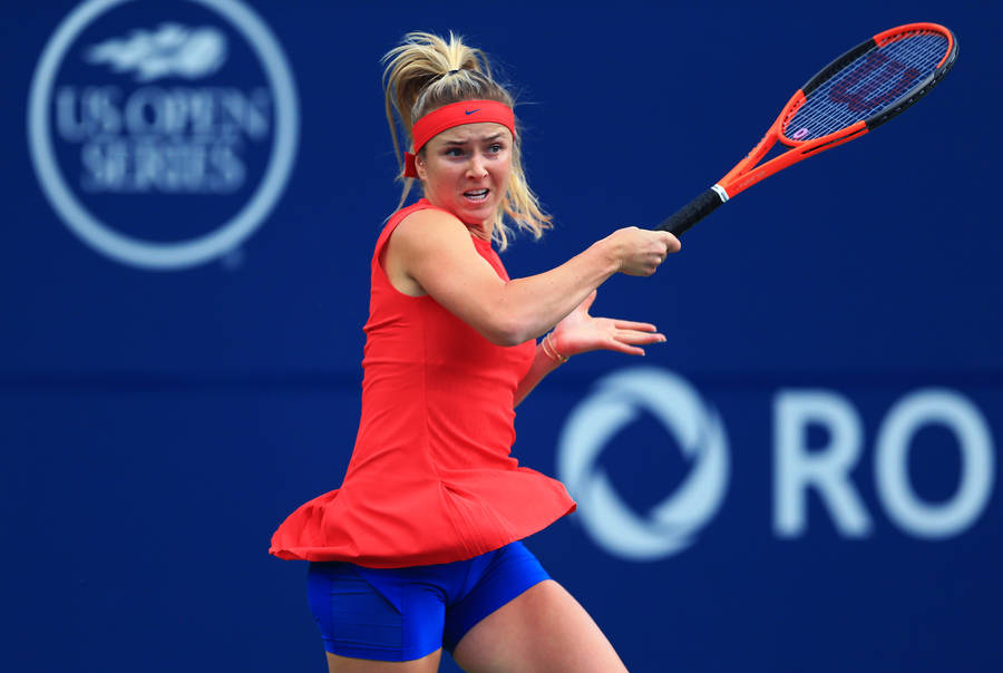 Elina Svitolina In A Red Dress Wallpaper