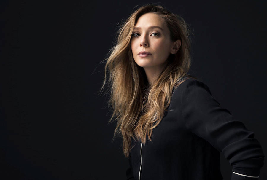 Elizabeth Olsen Black Photoshoot Wallpaper