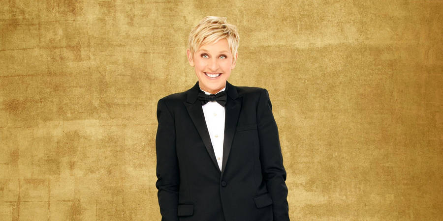 Ellen Degeneres Formal Black Suit Wallpaper