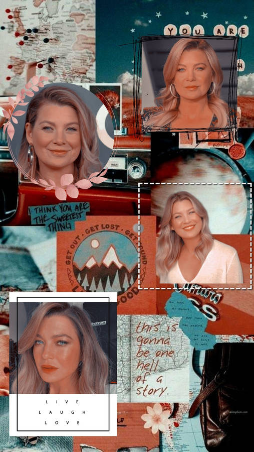 Ellen Pompeo Aesthetic Collage Wallpaper