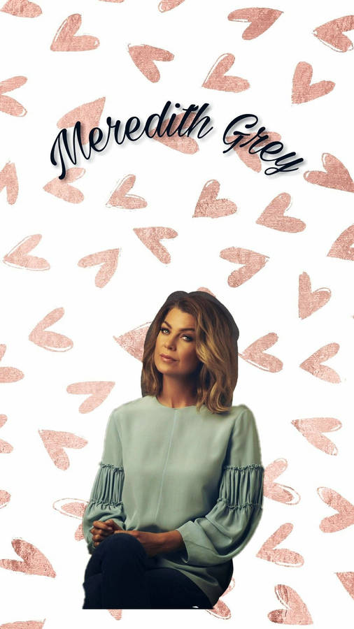 Ellen Pompeo Heart Patterns Wallpaper