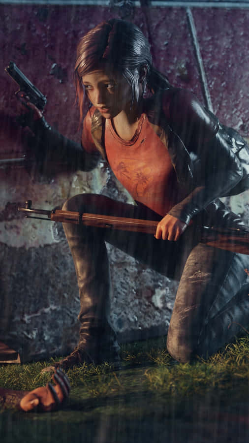 Ellie Armedand Alert The Lastof Us Wallpaper