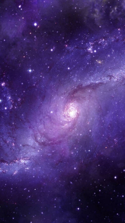 Elliptical Purple Galaxy Iphone Wallpaper