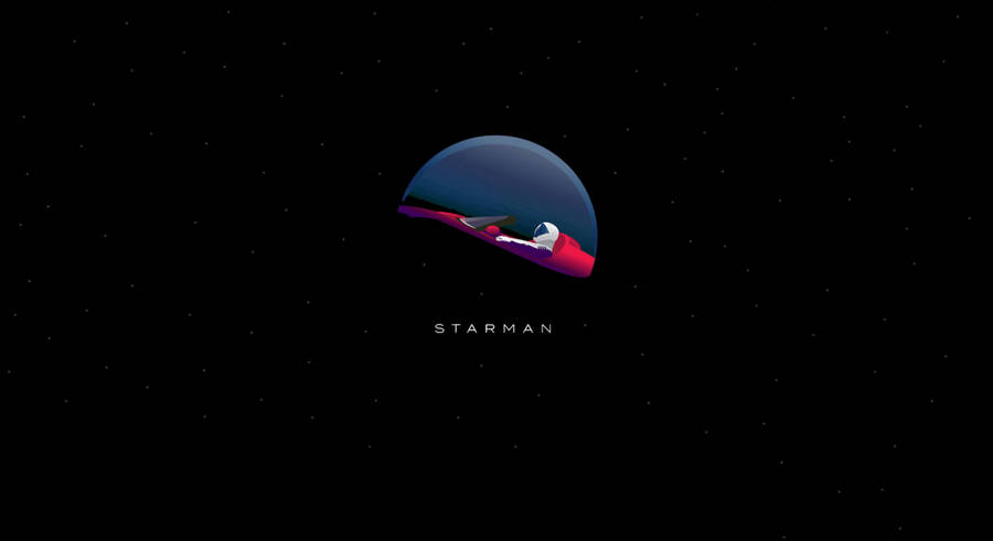 Elon Musk Starman Minimalist Art Wallpaper