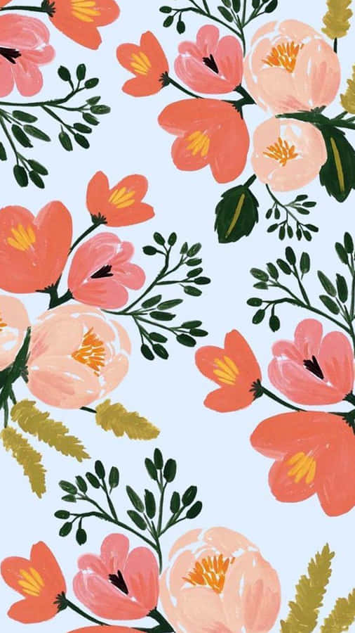 Embark On A Journey Of Effortless Sophistication With This Cute Floral Wallpaper. Wallpaper
