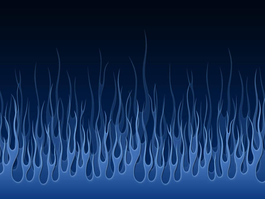 Embossed Blue Flames Wallpaper