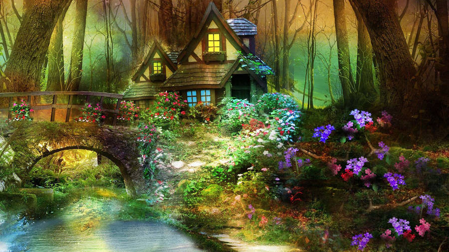 Embrace Nature In The Mystical Forest Wallpaper