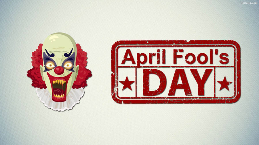 Embrace The Spook Of April Fools With Our Scary Clown Image Wallpaper