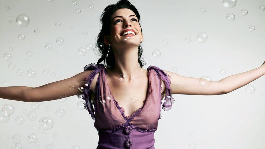 Embracing Freedom Anne Hathaway Wallpaper