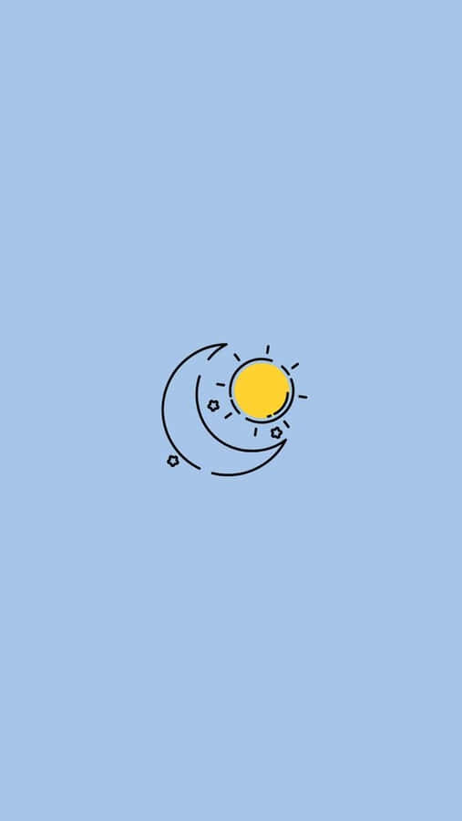 Embracing The Celestial Harmony - Sun And Moon Aesthetic Wallpaper