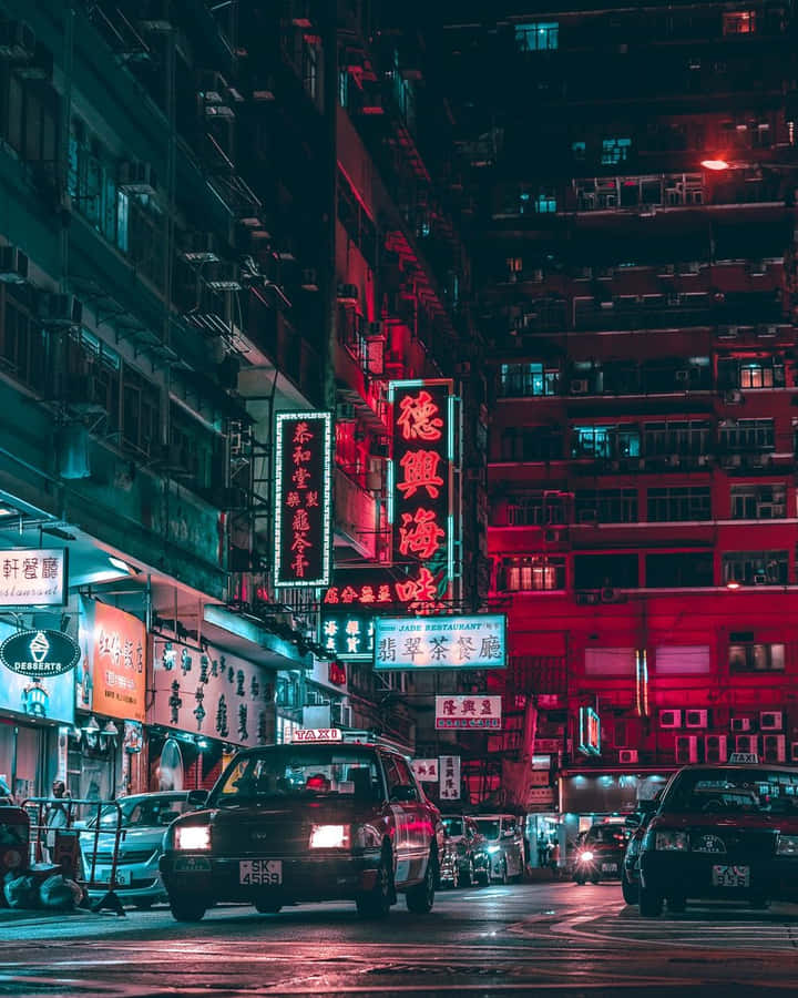 Embracing The Night - Edgy Aesthetic Cityscape Wallpaper