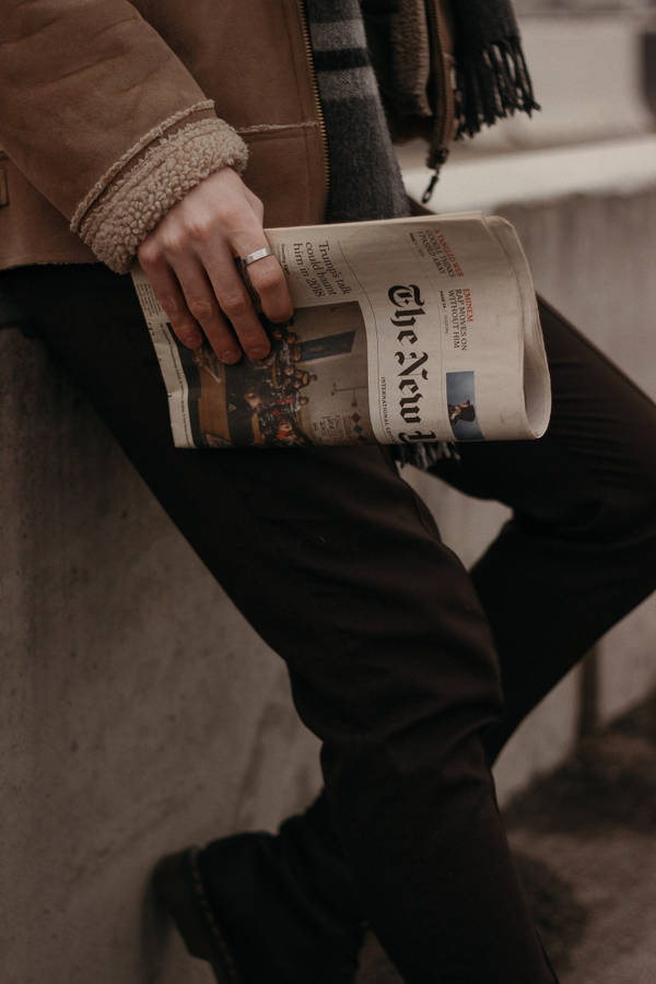 Embracing The Preppy Aesthetic With Newsprint Chic Wallpaper