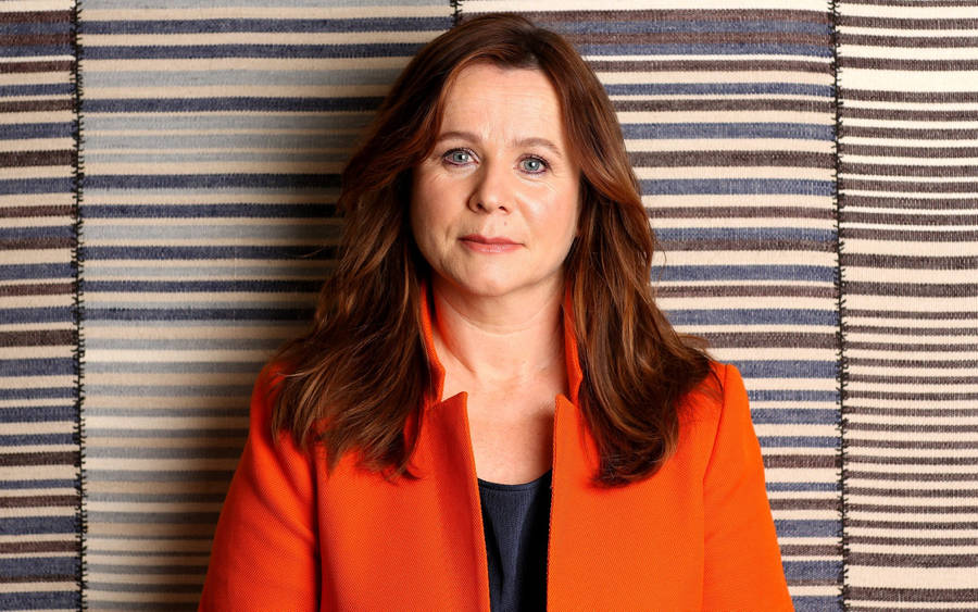 Emily Watson In A Red Outfit Wallpaper