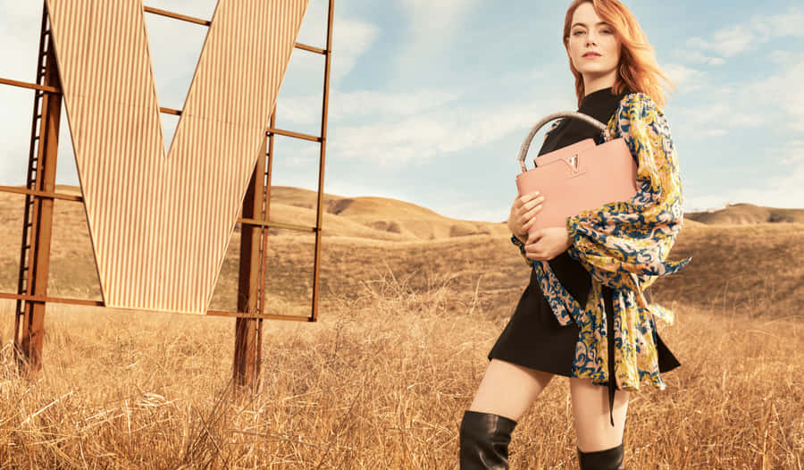 Emma Stone's Louis Vuitton Handbag Wallpaper