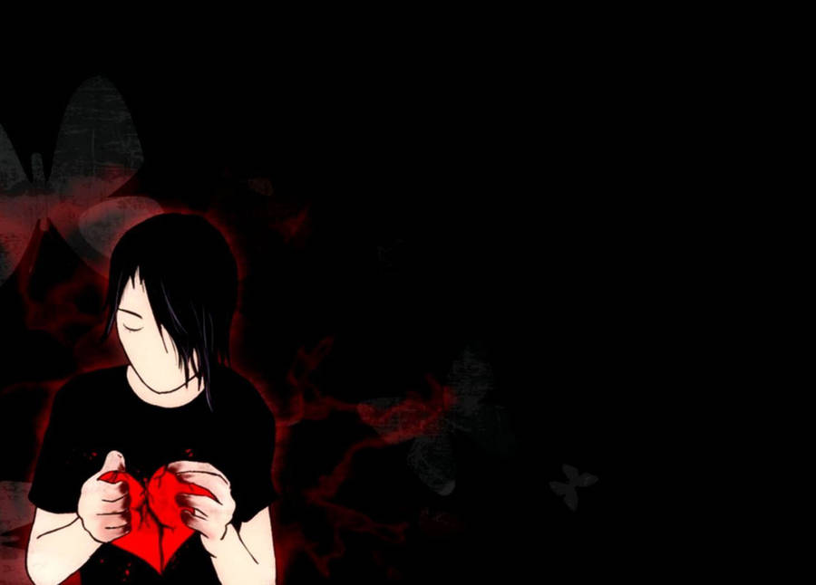 Emo Boy Sad Drawing Wallpaper