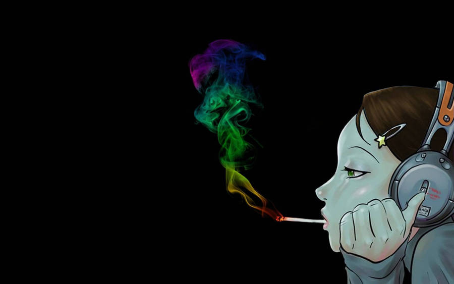 Emo Smoking Weed Wallpaper