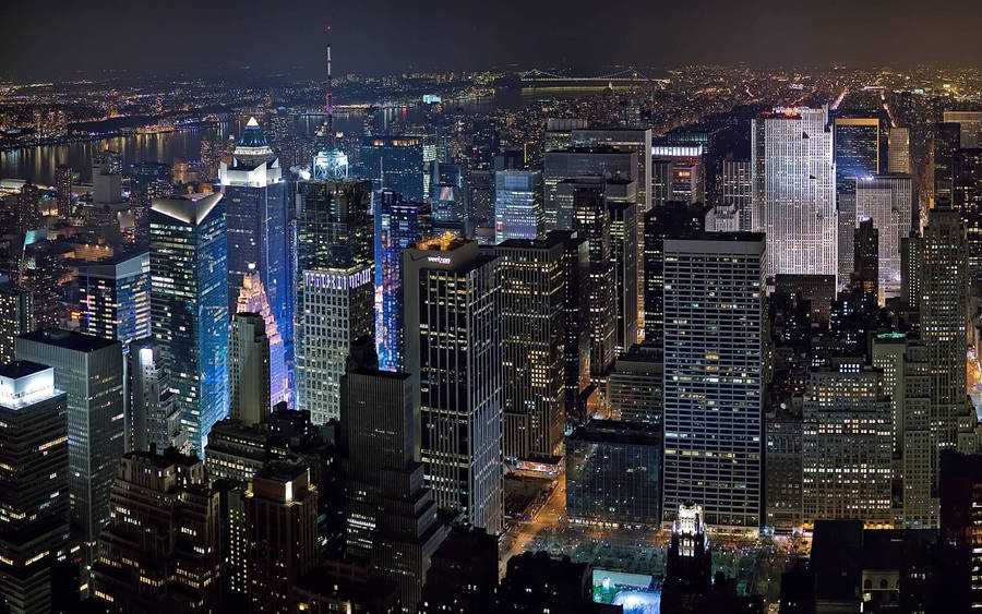 Empire State Building New York City At Night Wallpaper