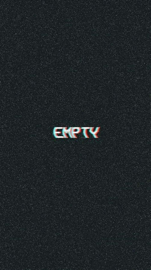 Empty Word In Black And White Aesthetic Phone Wallpaper