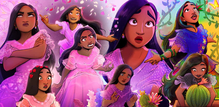 Encanto Isabela Collage Art Wallpaper