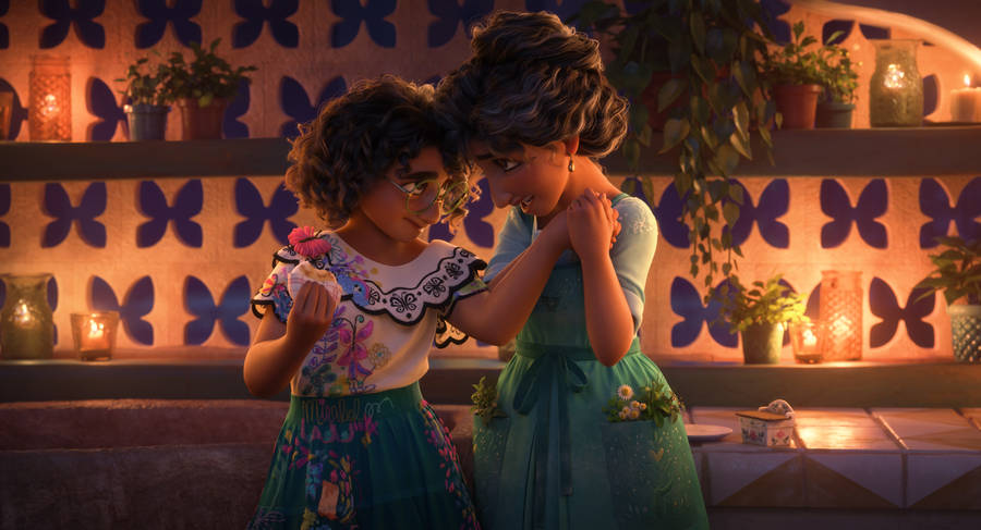 Encanto - Mirabel And Her Mother Julieta In A Profound Moment Wallpaper